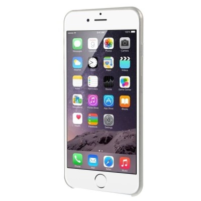 Ploniausias pasaulyje plastikinis skaidrus Apple iPhone 6 (6s) pilkas dėklas - nugarėlė / Priedai.lt