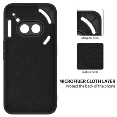 Nothing Phone 2a (2a Plus) Shell hard silicone (TPU) case black - back | Priedai.lt