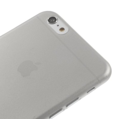 Ploniausias pasaulyje plastikinis skaidrus Apple iPhone 6 (6s) pilkas dėklas - nugarėlė / Priedai.lt