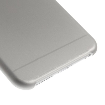 Ploniausias pasaulyje plastikinis skaidrus Apple iPhone 6 (6s) pilkas dėklas - nugarėlė / Priedai.lt