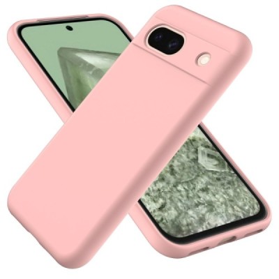 Google Pixel 8A Shell hard liquid silicone (TPU) pink case - cover | Priedai.lt