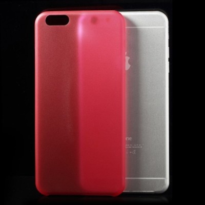 Ploniausias pasaulyje plastikinis skaidrus Apple iPhone 6 (6s) raudonas dėklas - nugarėlė / Priedai.lt