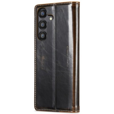 Samsung Galaxy A55 5G (SM-A556) CaseMe Leather Solid Flip Case Book - Brown | Priedai.lt