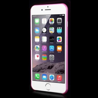 Ploniausias pasaulyje plastikinis skaidrus Apple iPhone 6 Plus (6s Plus) rožinis dėklas - nugarėlė / Priedai.lt