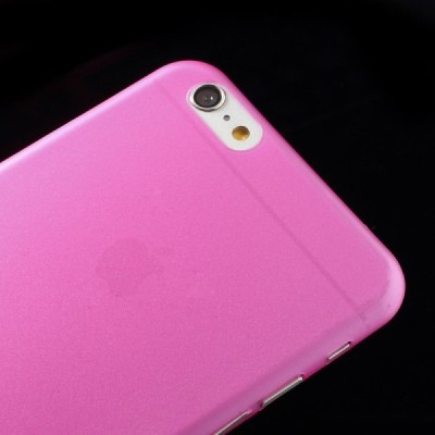 Ploniausias pasaulyje plastikinis skaidrus Apple iPhone 6 Plus (6s Plus) rožinis dėklas - nugarėlė / Priedai.lt