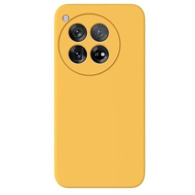 Oneplus 12R / Ace 3 Shell hard liquid silicone (TPU) case yellow - cover | Priedai.lt
