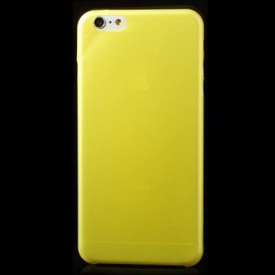 Ploniausias pasaulyje plastikinis skaidrus Apple iPhone 6 Plus (6s Plus) geltonas dėklas - nugarėlė / Priedai.lt