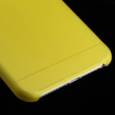 Ploniausias pasaulyje plastikinis skaidrus Apple iPhone 6 Plus (6s Plus) geltonas dėklas - nugarėlė / Priedai.lt