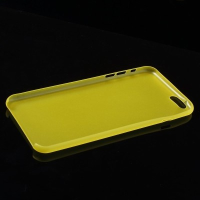 Ploniausias pasaulyje plastikinis skaidrus Apple iPhone 6 Plus (6s Plus) geltonas dėklas - nugarėlė / Priedai.lt