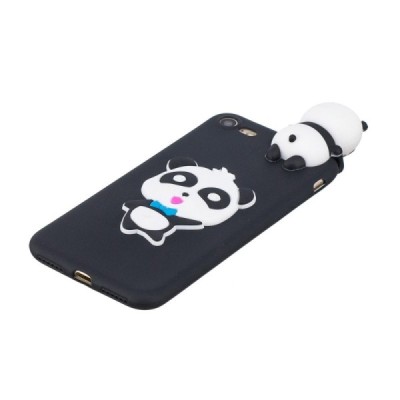 Apple iPhone 7 (iPhone 8, SE 2020) „Squezy“ Boy Panda kieto silikono TPU juodas dėklas - nugarėlė | Priedai.lt