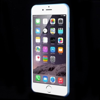 Ploniausias pasaulyje plastikinis skaidrus Apple iPhone 6 Plus (6s Plus) mėlynas dėklas - nugarėlė / Priedai.lt