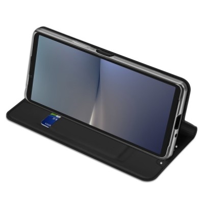 Sony Xperia 10 VI "Dux Ducis" Skin Flip Book Case - black | Priedai.lt