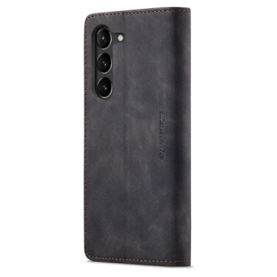Samsung Galaxy S24+ (SM-S926) CaseMe Retro Solid Flip Case Book - Black | Priedai.lt