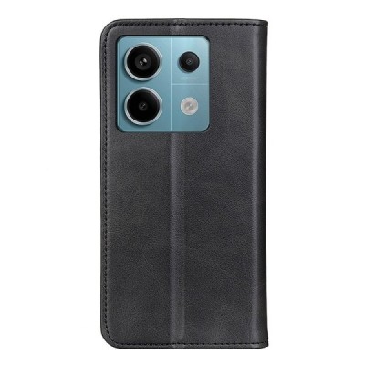 Xiaomi Redmi Note 13 Pro 5G (Poco X6 5G) „Split“ black leather flip case - booklet | Priedai.lt