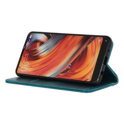 OnePlus 12R (Ace 3) green leather flip case - booklet with magnet | Priedai.lt