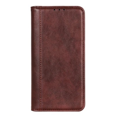 Sony Xperia 1 VI brown leather flip case - booklet with magnet | Priedai.lt