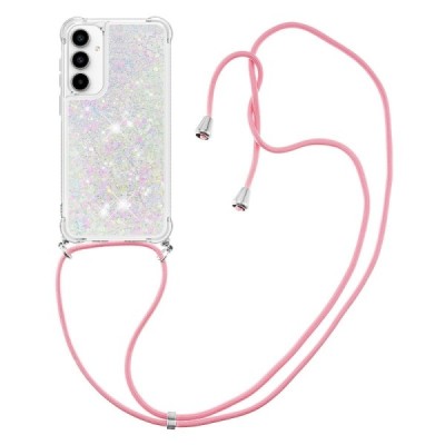 Samsung Galaxy A55 5G (SM-A556) „Strap“ Shine hard silicone TPU transparent case - back | Priedai.lt