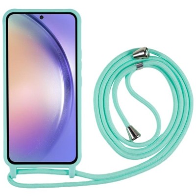 Samsung Galaxy A55 5G (SM-A556) Strap hard silicone TPU mint case - back | Priedai.lt