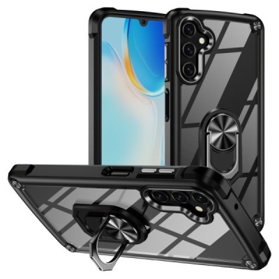 Samsung Galaxy A55 5G (SM-A556) „Fashion“ Kickstand hard silicone TPU transparent case - back | Priedai.lt
