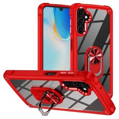 Samsung Galaxy A55 5G (SM-A556) „Fashion“ Kickstand hard silicone TPU transparent case - back | Priedai.lt