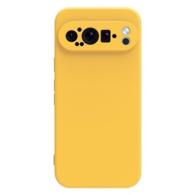 Google Pixel 9 Pro Shell hard liquid silicone (TPU) case yellow - cover | Priedai.lt