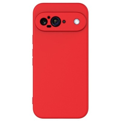Google Pixel 9 Shell hard liquid silicone (TPU) case red - cover | Priedai.lt