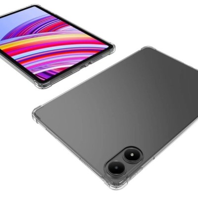 Xiaomi Redmi Pad Pro (Poco Pad) reinforced protection hard silicone TPU transparent case - back | Priedai.lt