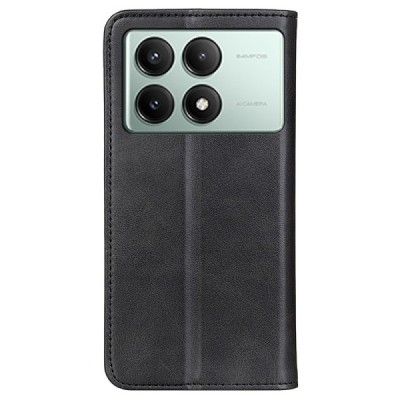 Xiaomi Poco X6 Pro 5G (Redmi K70E) „Split“ black leather flip case - booklet | Priedai.lt
