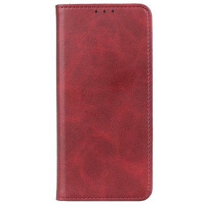 Xiaomi Poco X6 Pro 5G (Redmi K70E) „Split“ red leather flip case - booklet | Priedai.lt