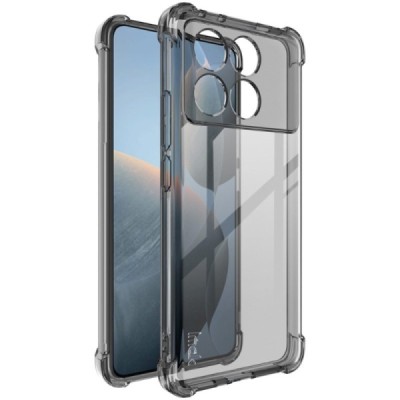 Xiaomi Poco X6 Pro 5G (Redmi K70E) Imak reinforced protection hard silicone TPU gray case - back | Priedai.lt