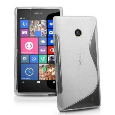 Nokia Lumia 635 skaidrus (permatomas) kieto silikono TPU dėklas - nugarėlė / Priedai.lt