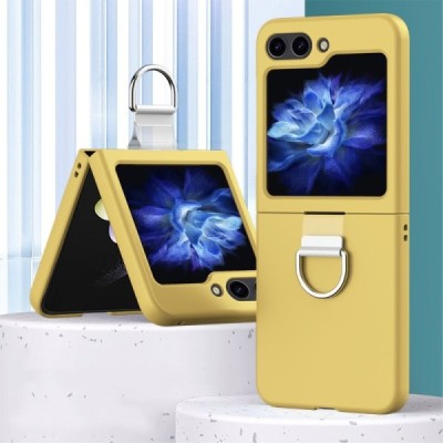 Samsung Galaxy Flip7 FE / Flip6 „Ring“ plastic yellow case - back | Priedai.lt