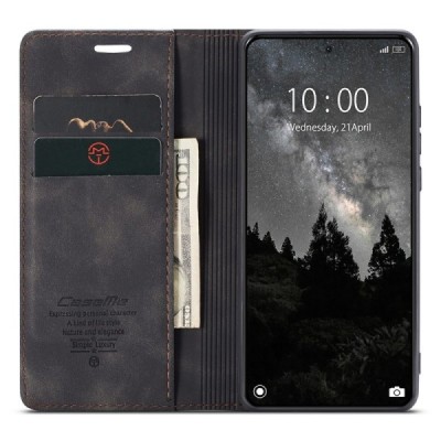 Xiaomi 14 Ultra CaseMe Retro Solid Flip Case Book - Black | Priedai.lt