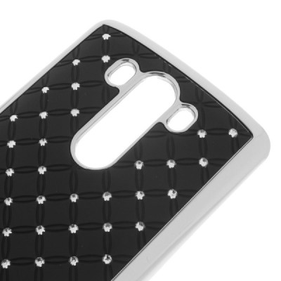 LG G3 D850 elegantiškas juodas dėklas su blizgučiais / Priedai.lt