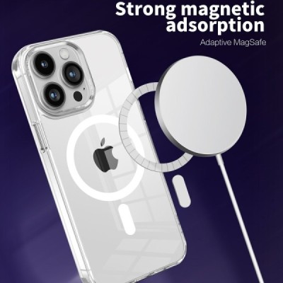 MagSafe Apple iPhone 13 Pro Max transparent silicone TPU case | Priedai.lt