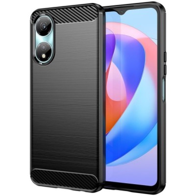 Honor X5 Plus "Carbon" hard silicone (TPU) black case - cover | Priedai.lt