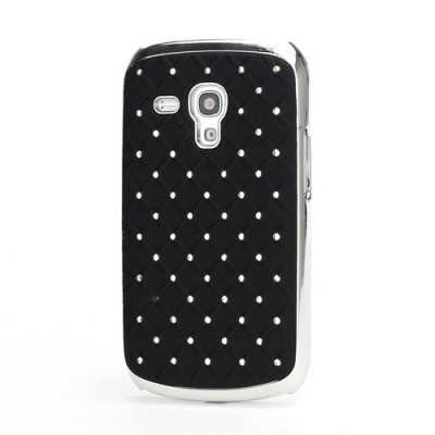 Samsung Galaxy S3 mini elegantiškas juodas dėklas su blizgučiais / Priedai.lt