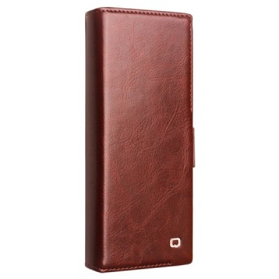 Samsung Galaxy Fold6 5G "QIALINO" flip-up leather case cover - brown | Priedai.lt
