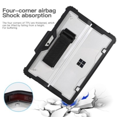 Microsoft Surface Pro 11, 10, 9 reinforced protection Transparent kickstand case cover | Priedai.lt