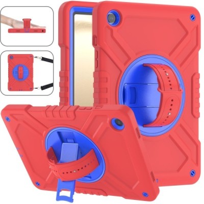 Samsung Galaxy Tab A9+ enhanced protection (360°) colored, red case - back | Priedai.lt
