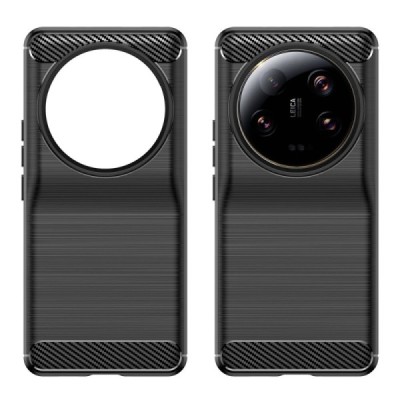 Xiaomi 13 Ultra "Carbon" hard silicone (TPU) black case - cover | Priedai.lt