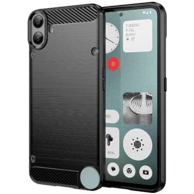 Nothing CMF Phone 1 "Carbon" hard silicone (TPU) black case - cover | Priedai.lt