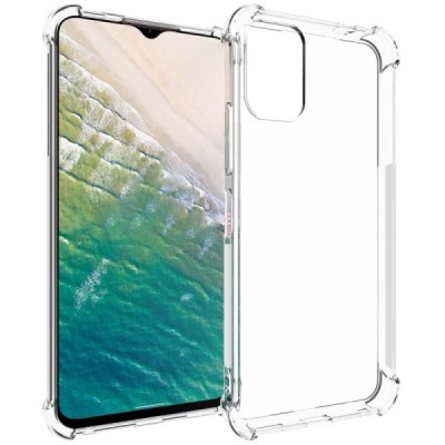 Nokia C32 reinforced protection hard silicone TPU transparent case - back | Priedai.lt