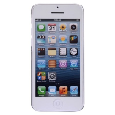 Ploniausias pasaulyje Baseus plastikinis skaidrus Apple iPhone 5C baltas dėklas - nugarėlė / Priedai.lt