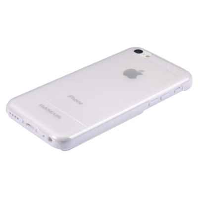 Ploniausias pasaulyje Baseus plastikinis skaidrus Apple iPhone 5C baltas dėklas - nugarėlė / Priedai.lt