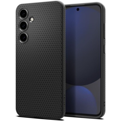 "Spigen" Liquid Air Samsung Galaxy S24 FE Black Hard Silicone Case Cover - Back | Priedai.lt