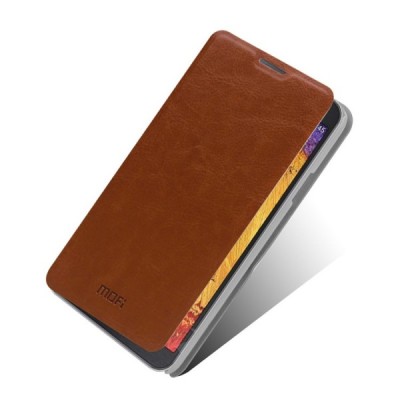 „Mofi“ Rui serijos Samsung Galaxy Note 3 Neo N750 rudas odinis atverčiamas dėklas / Priedai.lt
