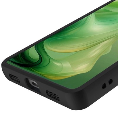 Samsung Galaxy S24 FE "Imak" hard silicone TPU transparent (black edges) case | Priedai.lt