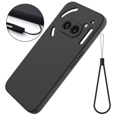 Nothing Phone 2a (2a Plus) Shell hard silicone (TPU) case black - back | Priedai.lt