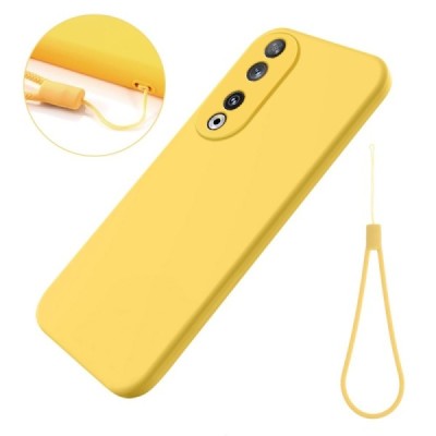 Huawei Honor 90 Shell hard liquid silicone (TPU) yellow case - cover | Priedai.lt